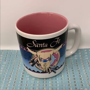 Santa Fe Pink and White Mug